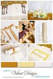 Svadobné servítky z netkanej textílie Ornament zlaté - biele