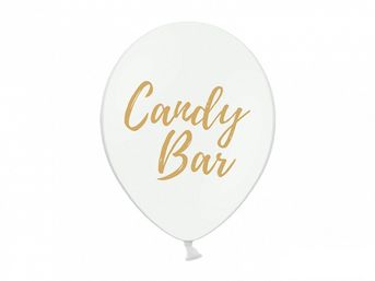 Balón biely s potlačou Candy bar 30cm