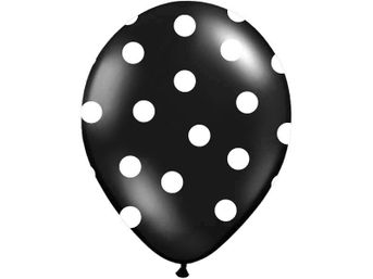 Balón čierny bodkovaný 30cm
