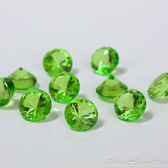 Diamanty jabĺčkové zelené 20mm 10ks