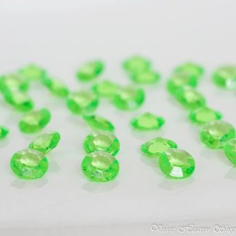 Diamanty jabĺčkové zelené 12mm 100ks
