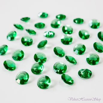 Diamanty zelené 12mm 100ks