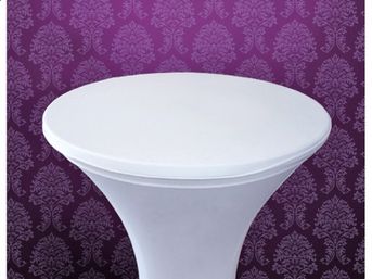 Elastická biela pokrývka na barový stôl 1ks