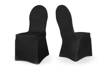 Elastický návlek na stoličku matný čierny 1ks
