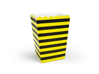 Krabička otvorená žltá prúžkovaná