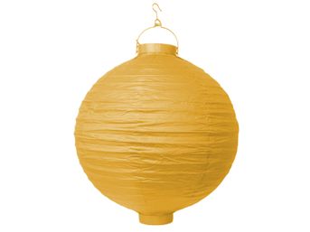 Lampión svietiaci papierový žltý 30cm