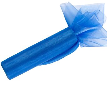 Organza tyrkys - tmavá modrá 16cm