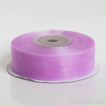 Šifónová stuha ružovo - fialová bledá 12mm