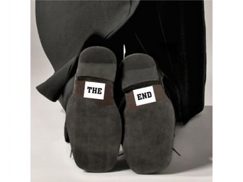 Svadobné nálepky na topánky THE END 1pár