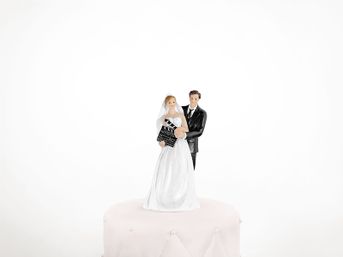Svadobné postavičky na tortu - svadobné figúrky na tortu klapka