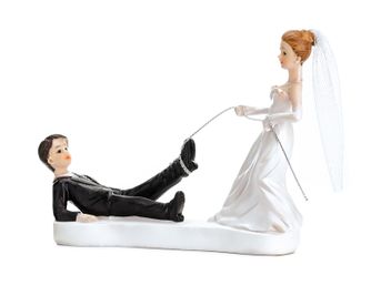 Svadobné postavičky na tortu - svadobné figúrky na tortu ťahanie nevesty