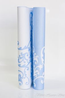 Svadobné servítky z netkanej textílie Ornament modré - biele