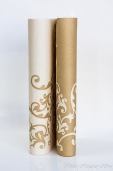 Svadobné servítky z netkanej textílie Ornament zlaté - krémové
