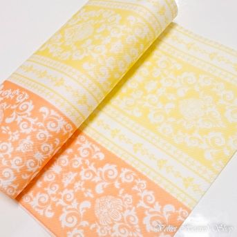 Svadobné servítky z netkanej textílie Royal lososové - žlté - biele